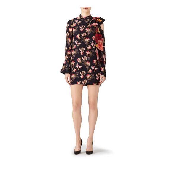 Mother of Pearl Zebra Floral Shift Dress - Picture 1 of 13